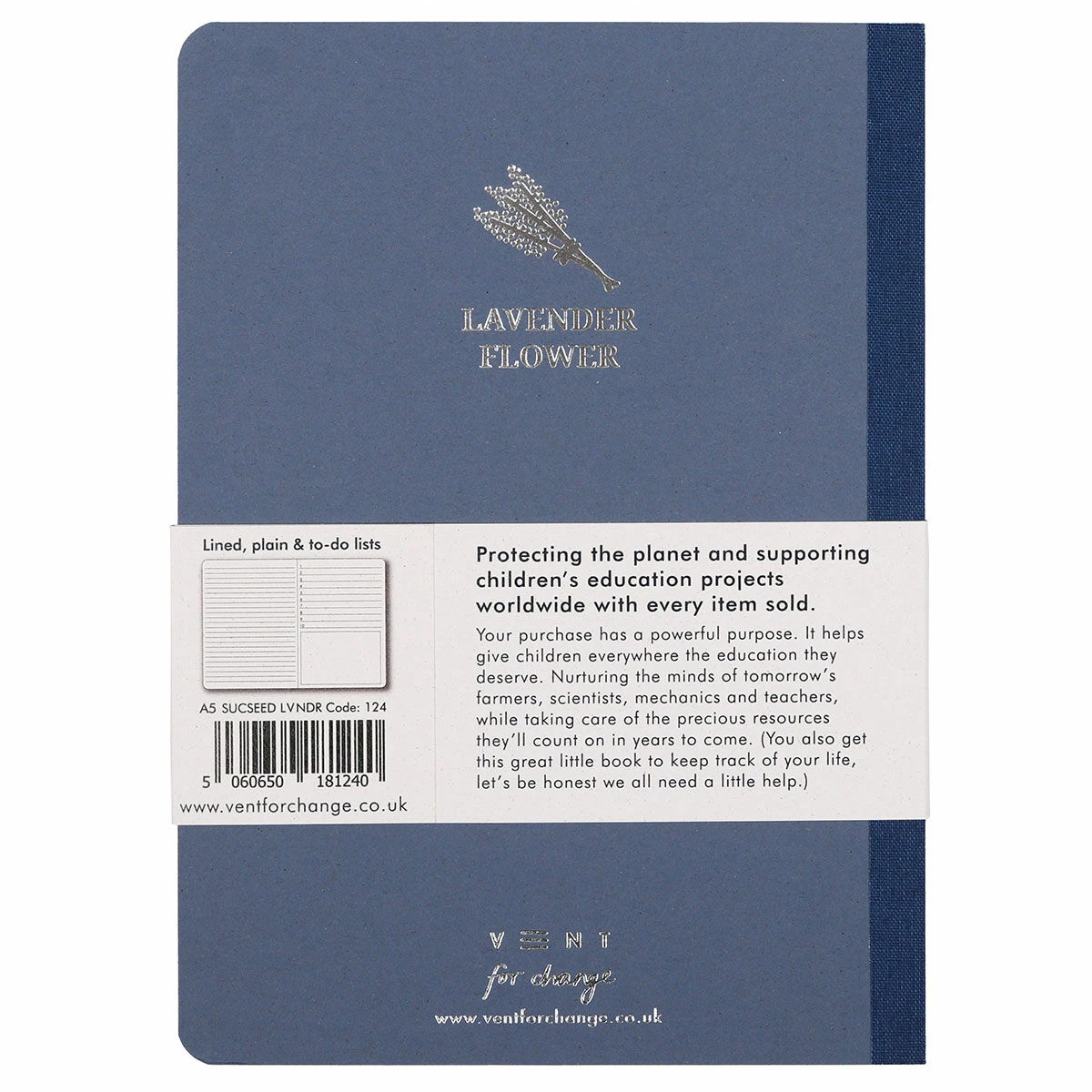Vent For Change SUCSEED Lavender A5 Notebook 5 Vent For Change SUCSEED Lavender A5 Notebook - Image 3