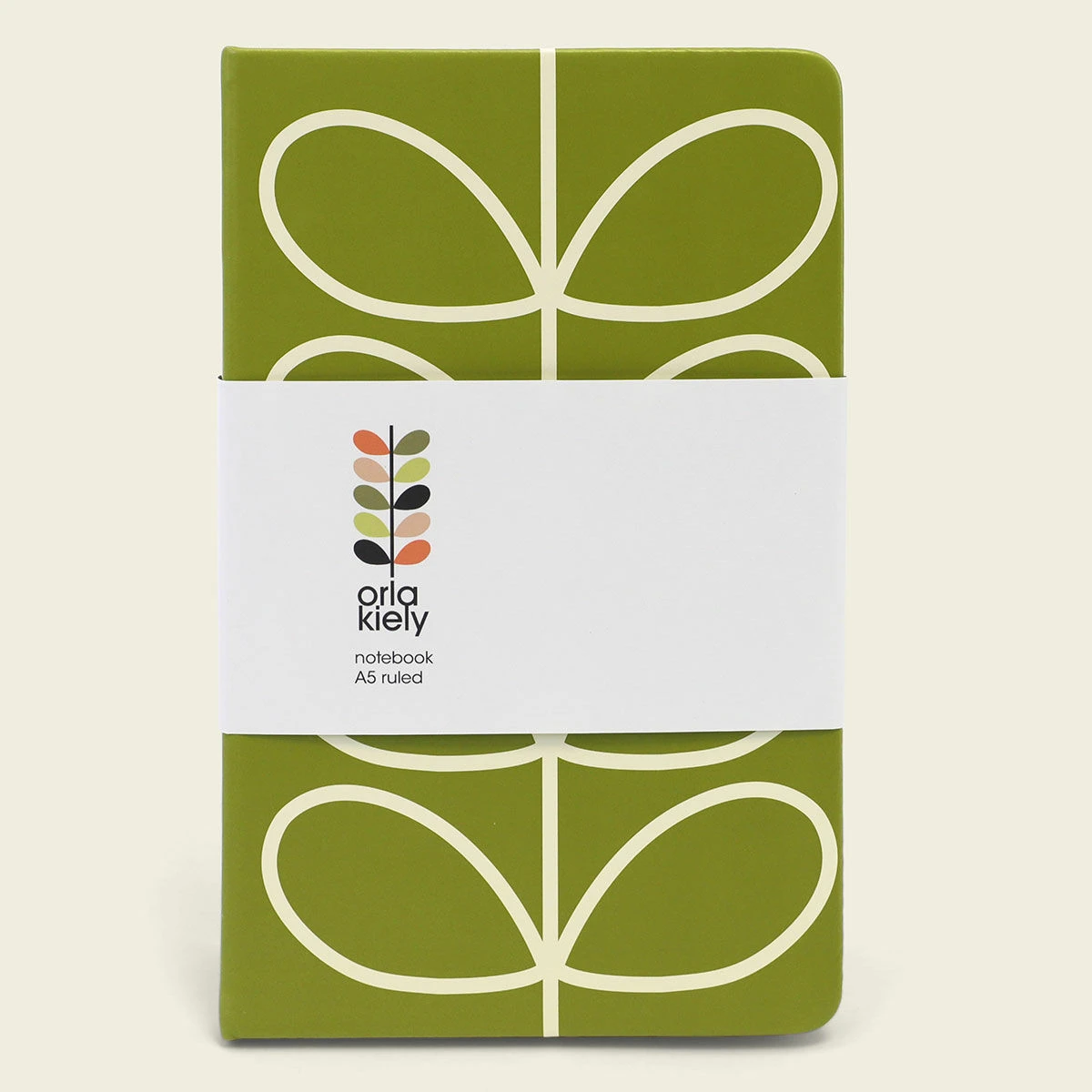 Orla Kiely Linear Stem Olive A5 Notebook 6 Orla Kiely Linear Stem Olive A5 Notebook - Image 4