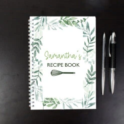 Personalised Botanical A5 Recipe Book Journal 10 Personalised Botanical A5 Recipe Book Journal -Children's Peripheral Store 4005049