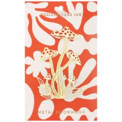 Designworks Ink Mushroom Brass Bookmark