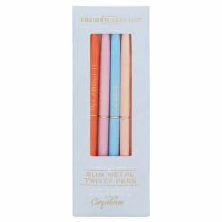 Designworks Ink Set Of 4 Confidence Twisty Slim Metal Pens -Children's Peripheral Store dw collective dpsm 2023eu designworks ink set of 4 confidence twisty slim metal pens 3