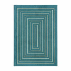 Designworks Ink Green Linear Boxes Cloth Journal With Pocket