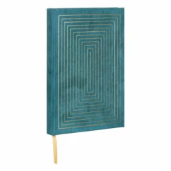 Designworks Ink Green Linear Boxes Cloth Journal With Pocket -Children's Peripheral Store dw collective jb58 1011eu designworks ink green linear boxes cloth journal with pocket 3