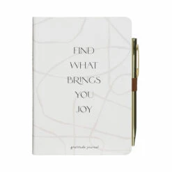 Designworks Ink Brings You Joy Small Gratitude Journal With Pen -Children's Peripheral Store dw collective jbg46 1002eu designworks ink brings you joy gratitude journal 2