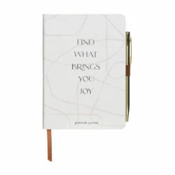 Designworks Ink Brings You Joy Small Gratitude Journal With Pen -Children's Peripheral Store dw collective jbg46 1002eu designworks ink brings you joy gratitude journal 3