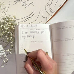 Designworks Ink Brings You Joy Small Gratitude Journal With Pen -Children's Peripheral Store dw collective jbg46 1002eu designworks ink brings you joy gratitude journal lifestyle