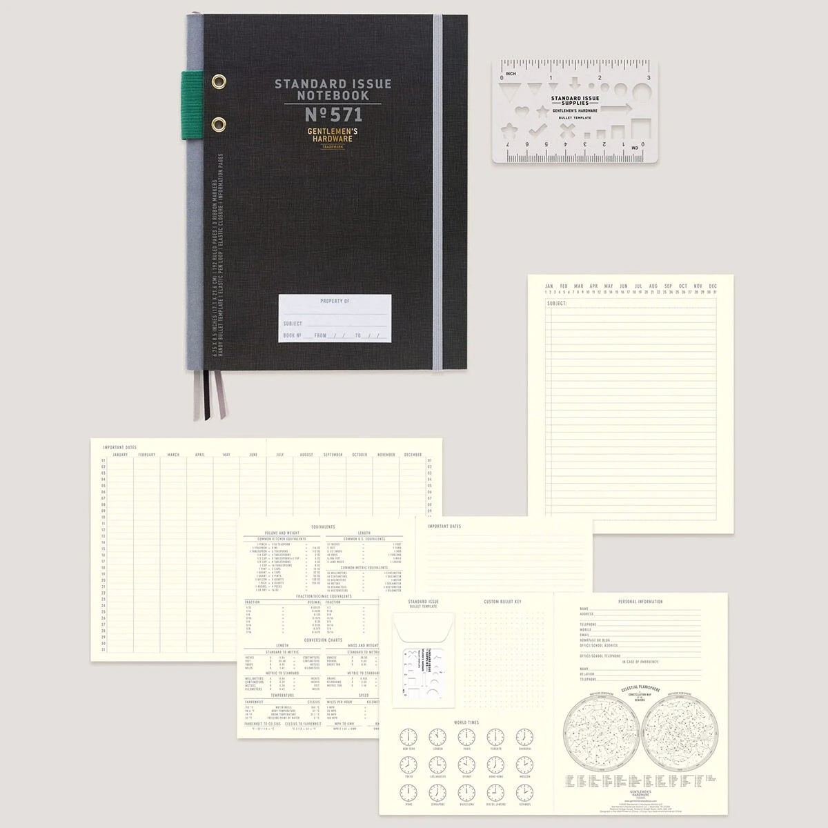 Gentlemen's Hardware Standard Issue Hardback Notebook 6 Gentlemen's Hardware Standard Issue Hardback Notebook - Image 4