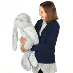 Jellycat Really Big Bashful Silver Bunny -Children's Peripheral Store jellycat barb1bs bashful silver bunny really big lifestyle 2