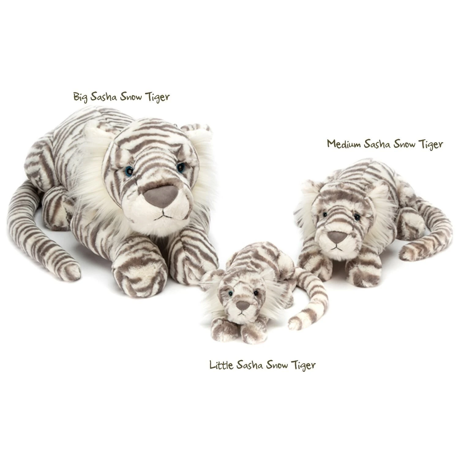 Jellycat Medium Sacha Snow Tiger 4 Jellycat Medium Sacha Snow Tiger - Image 2