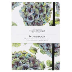Toasted Crumpet ‘Hydrangea’ White A5 Lined Notebook