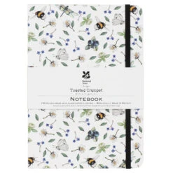 Toasted Crumpet ‘Wildflower Meadows’ White A5 Lined Notebook