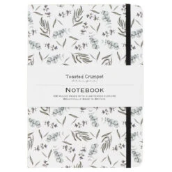 Toasted Crumpet ‘Eucalyptus’ White A5 Lined Notebook