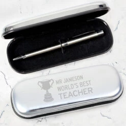 Personalised Teacher Trophy Pen And Box Set -Children's Peripheral Store p010380 personalised teacher trophy pen and box set 4
