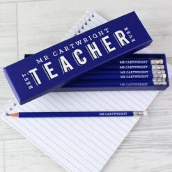 Personalised Best Teacher Ever Box And 12 Blue HB Pencils 7 Personalised Best Teacher Ever Box And 12 Blue HB Pencils -Children's Peripheral Store p1011e55 personalised best teacher ever box and 12 blue hb pencils 3