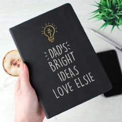 Personalised ‘Light Bulb’ Black Hardback A5 Notebook -Children's Peripheral Store p1014b80 5
