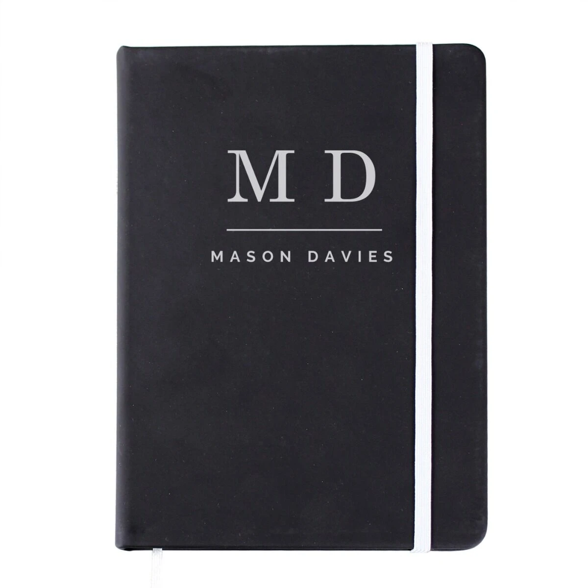 Personalised ‘Initials’ Black Hardback A5 Notebook 8 Personalised ‘Initials’ Black Hardback A5 Notebook - Image 6