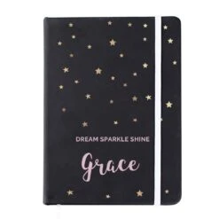 Personalised Starry Black Hardback A5 Notebook 12 Personalised Starry Black Hardback A5 Notebook -Children's Peripheral Store p1014b84 4