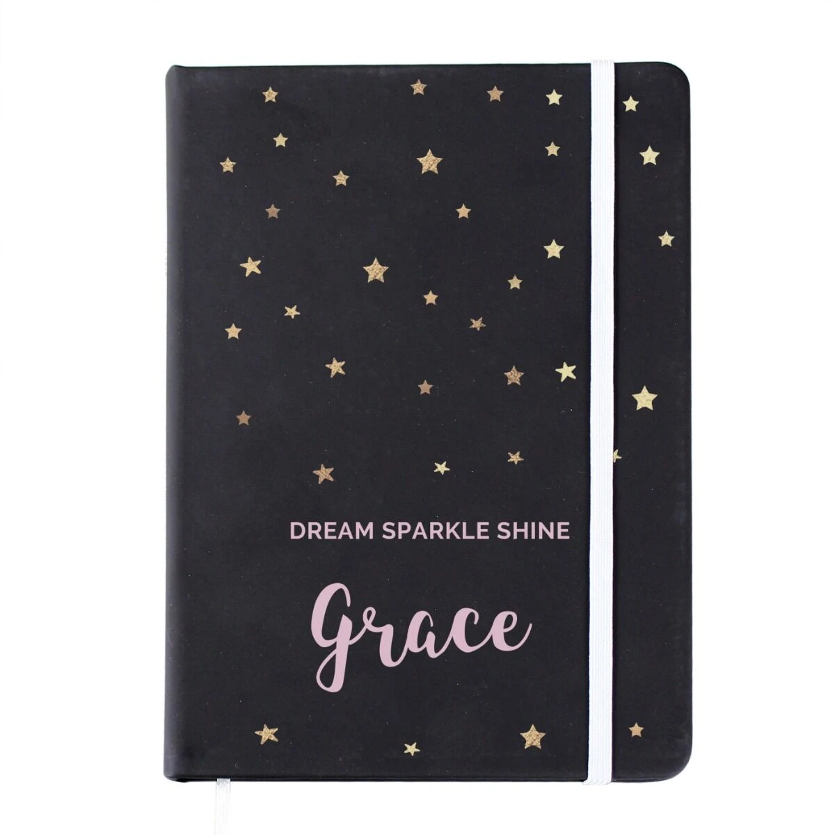 Personalised Starry Black Hardback A5 Notebook 7 Personalised Starry Black Hardback A5 Notebook - Image 5