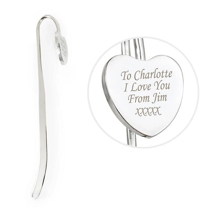 Personalised Silver Heart Bookmark 7 Personalised Silver Heart Bookmark - Image 5