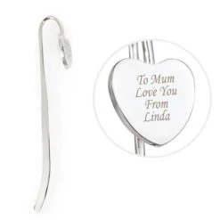 Personalised Silver Heart Bookmark 13 Personalised Silver Heart Bookmark -Children's Peripheral Store personalised memento company p0102f30 heart bookmark 6