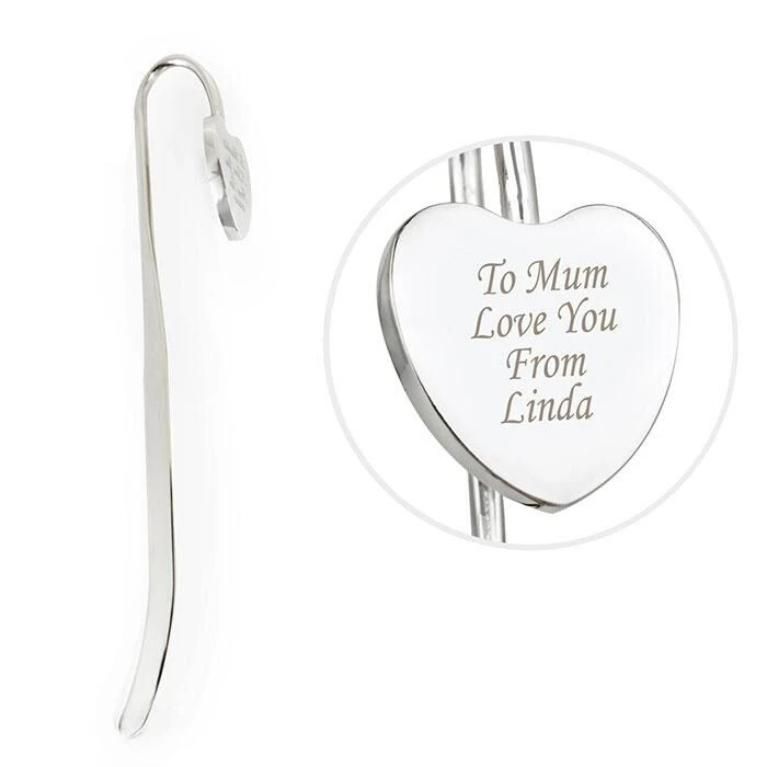 Personalised Silver Heart Bookmark 8 Personalised Silver Heart Bookmark - Image 6