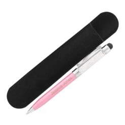 Personalised Diamante Elements Pink Pen -Children's Peripheral Store personalised memento company p010450 pink crystal pen 2