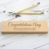 Personalised Wooden Pen And Pencil Box Set -Children's Peripheral Store personalised memento company p0111b25 wooden pen and pencil set 5