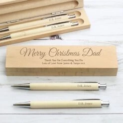 Personalised Wooden Pen And Pencil Box Set -Children's Peripheral Store personalised memento company p0111b25 wooden pen and pencil set 9