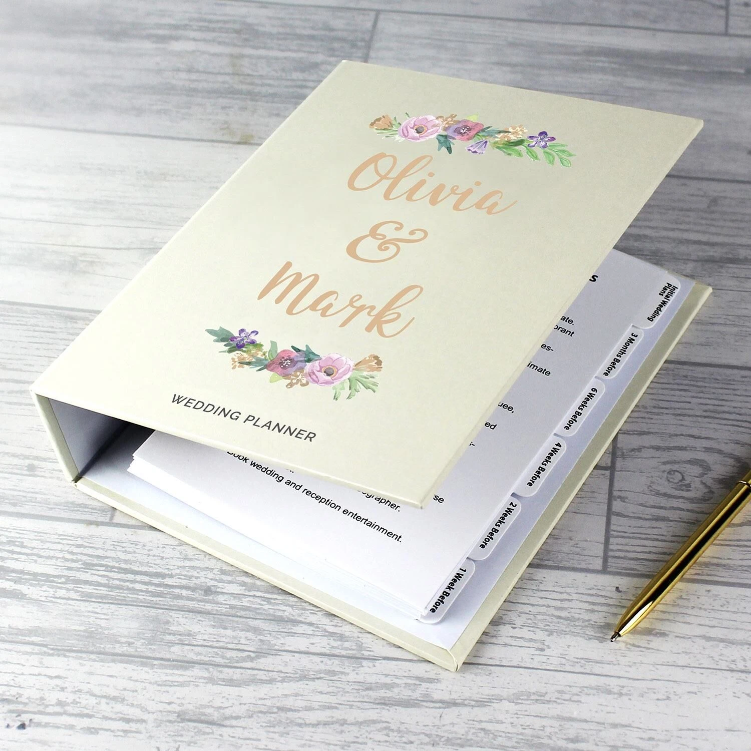 Personalised Floral Watercolour Wedding Planner 7 Personalised Floral Watercolour Wedding Planner - Image 5