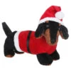 Plush Sausage Dog In Santa Costume -Children's Peripheral Store pms 441613 santa plush sausage dog in santa costume