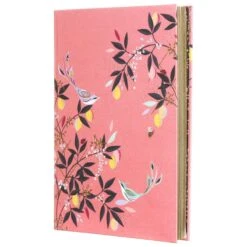 Sara Miller Coral Orchard Birds A5 Fabric Journal -Children's Peripheral Store portico sam2112 sara miller luxury journal 02