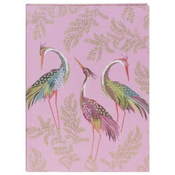 Sara Miller Haveli Garden Dancing Cranes A5 Fabric Journal