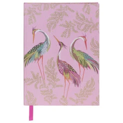 Sara Miller Haveli Garden Dancing Cranes A5 Fabric Journal -Children's Peripheral Store portico sam2159 sara miller haveli garden dancing cranes a5 fabric journal 5