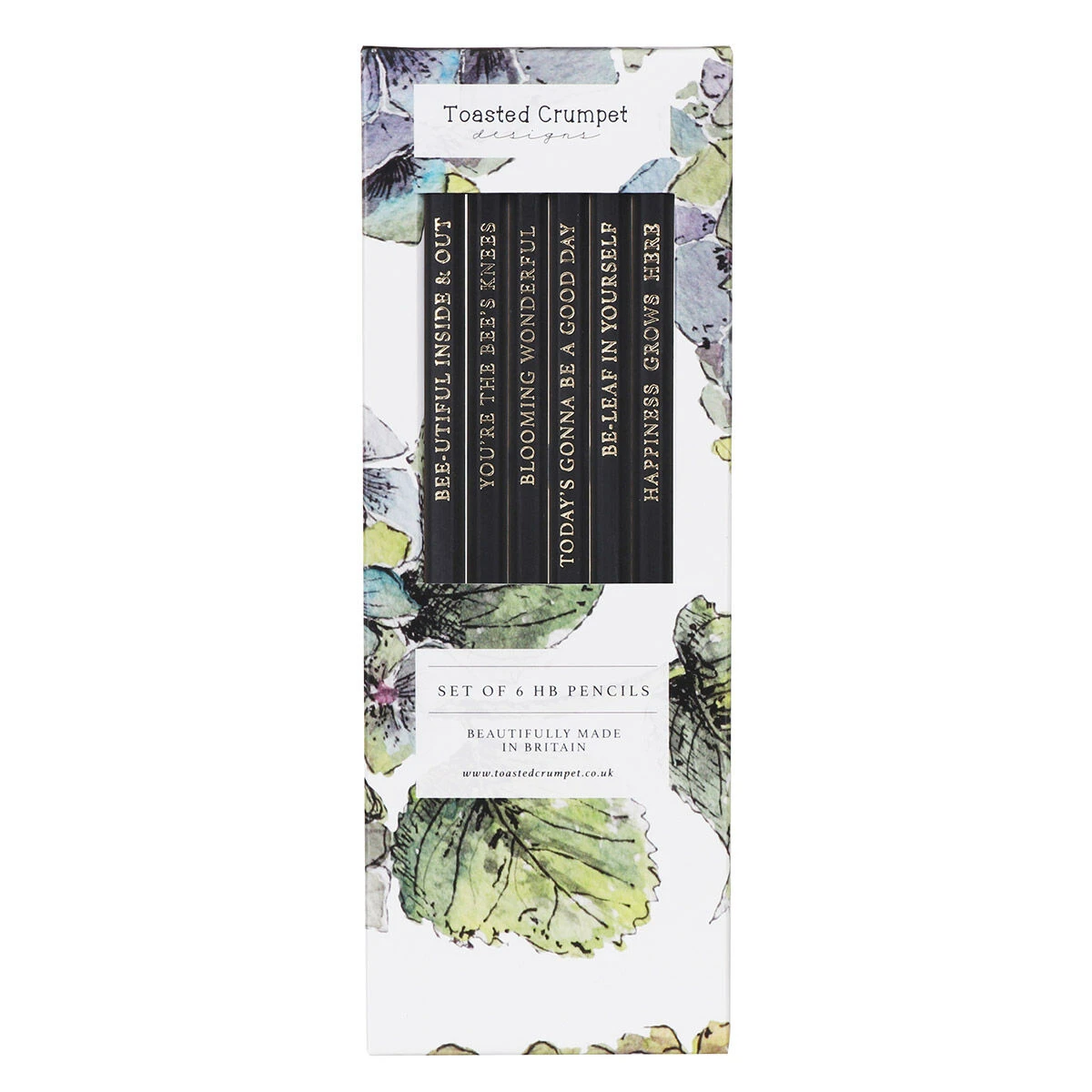 Toasted Crumpet ‘Hydrangea’ Set Of 6 Pencils 4 Toasted Crumpet ‘Hydrangea’ Set Of 6 Pencils - Image 2