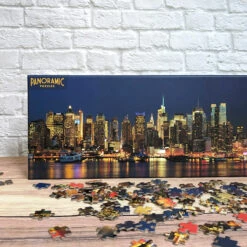 Robert Frederick New York At Night 1000 Piece Panoramic Jigsaw Puzzle 9 Robert Frederick New York At Night 1000 Piece Panoramic Jigsaw Puzzle -Children's Peripheral Store robert frederick rfs13882 new york at night 1000 piece panoramic jigsaw puzzle lifestyle