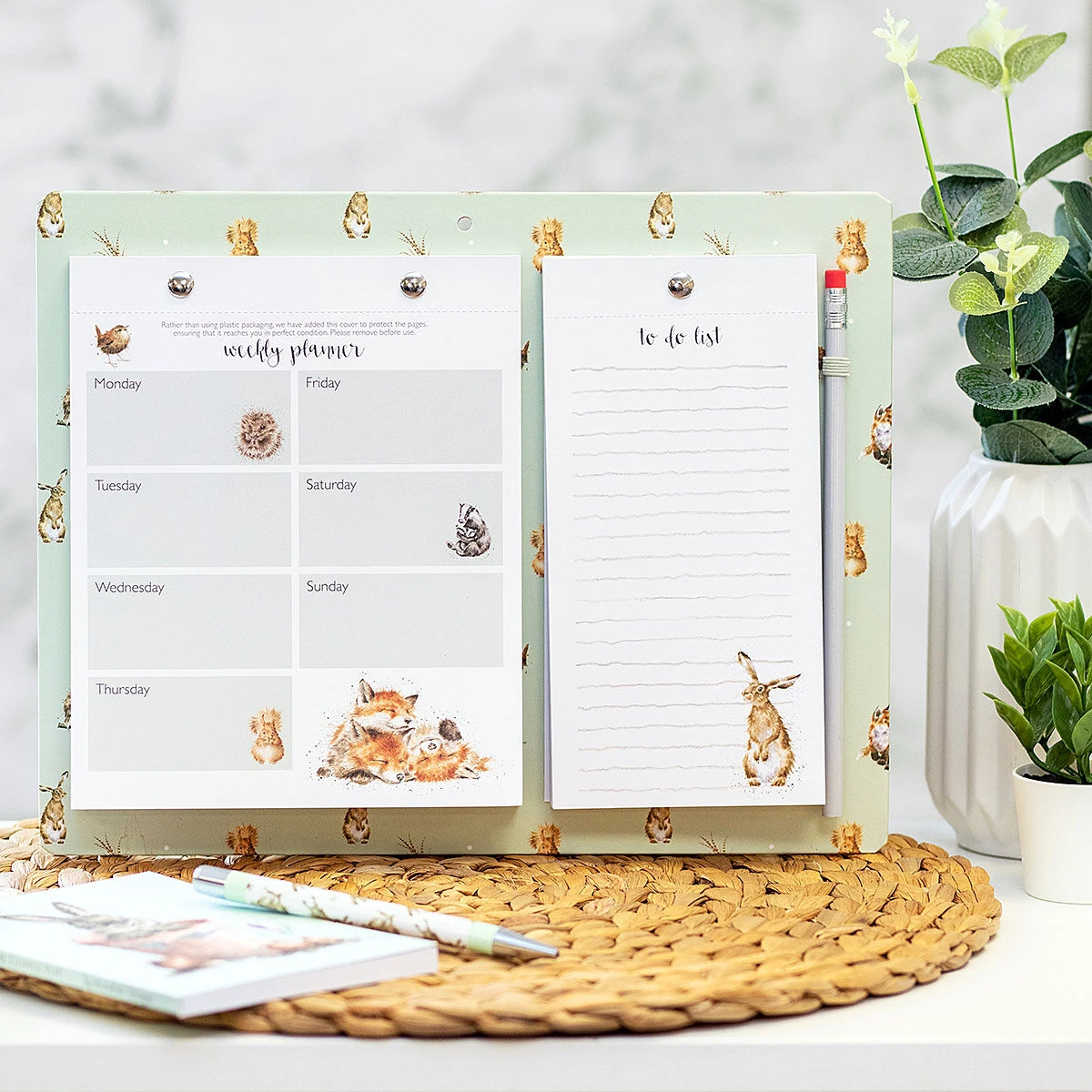 Wrendale Green Magnetic Weekly Planner And To Do List 4 Wrendale Green Magnetic Weekly Planner And To Do List - Image 2