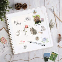 Wrendale ‘Hydrangea’ Bee Scrapbook Album 13 Wrendale ‘Hydrangea’ Bee Scrapbook Album -Children's Peripheral Store wrendale designs sbook002 hydrangea bee scrapbook lifestyle