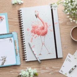 Wrendale ‘Pretty In Pink’ A4 Notebook -Children's Peripheral Store wrendale lhb004 pretty in pink a4 notebook lifestyle