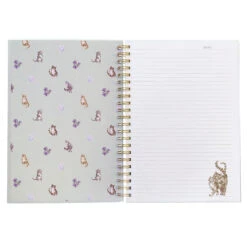 Wrendale Whiskers And Wild Flowers Cat Spiral Bound A4 Notebook -Children's Peripheral Store wrendale lhb015 whiskers and wild flowers cat spiral bound a4 notebook 3