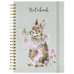 Wrendale Head Clover Heels Rabbit Spiral Bound A4 Notebook