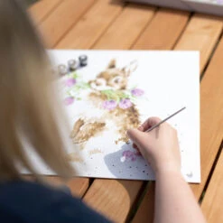 Wrendale Head Clover Heels Rabbit Paint By Numbers -Children's Peripheral Store wrendale pbn001 head clover heels rabbit paint by numbers lifestyle 1