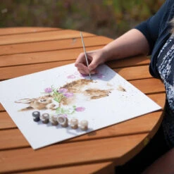 Wrendale Head Clover Heels Rabbit Paint By Numbers -Children's Peripheral Store wrendale pbn001 head clover heels rabbit paint by numbers lifestyle 3